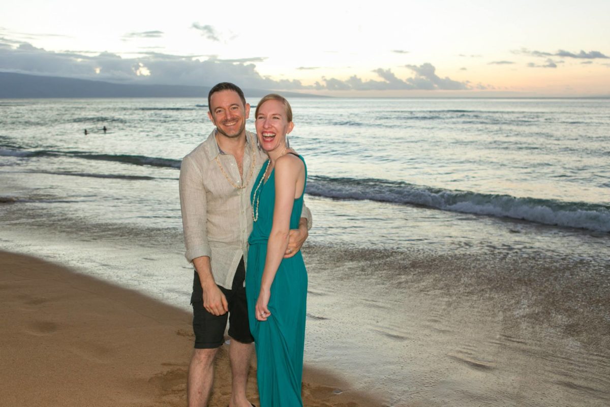 Joel & Michelle Hartz on the beach