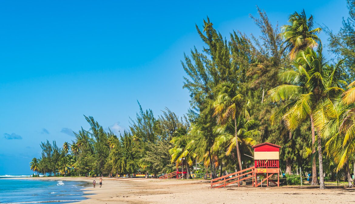 Puerto Rico beach and Lifeguard hut © Joel Hartz