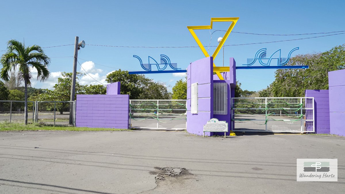 Parking lot gate at entrance  to Seven Seas Beach puerto rico