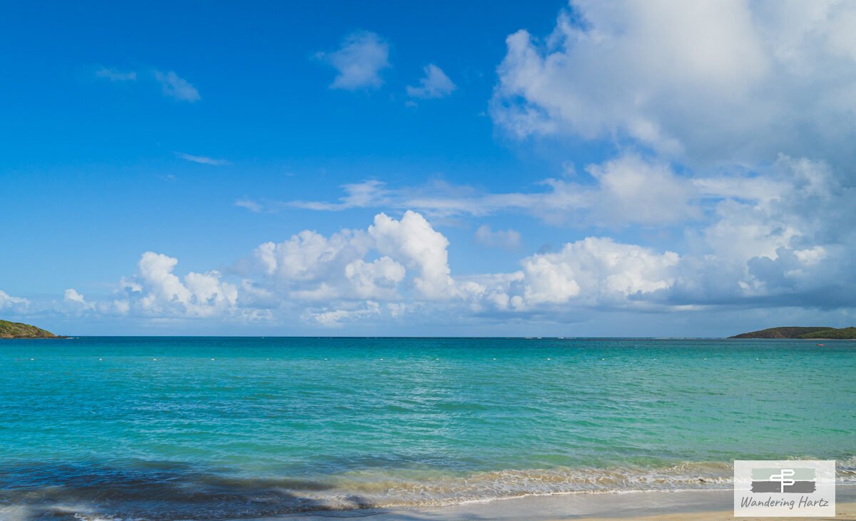 The view from Seven Seas Beach of Bahia las Cabezas and the Atlantic Ocean beyond. Fajardo, Puerto Rico © Joel Hartz