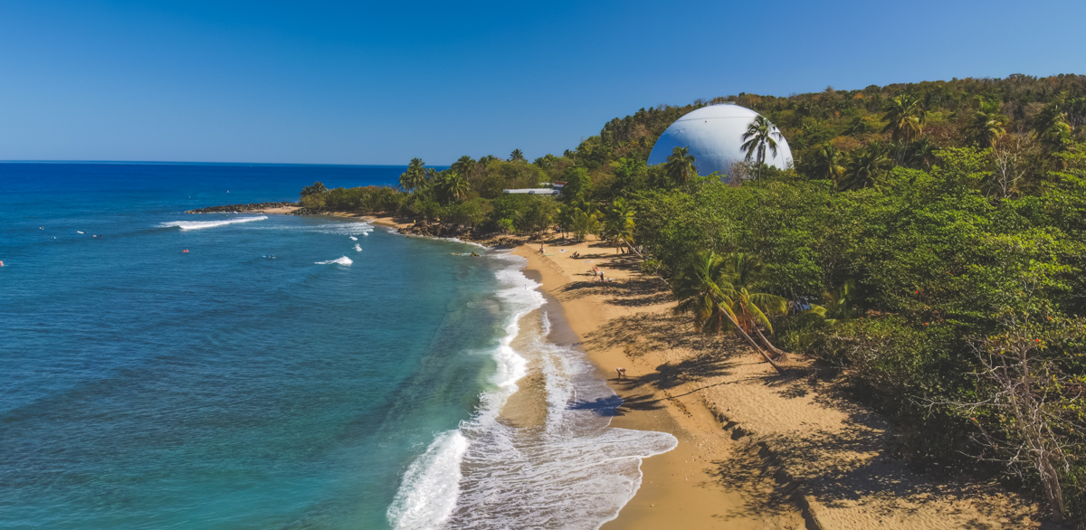 Domes beach Puerto Rico on sunny Day