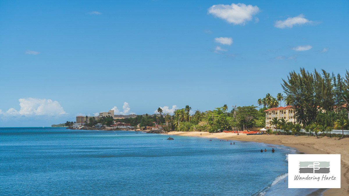 Playa Los Almendros beach on clear day in rincon puerto rico © Joel Hartz