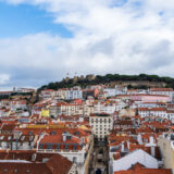 View of lisbon from View of the from the Elevador de Santa