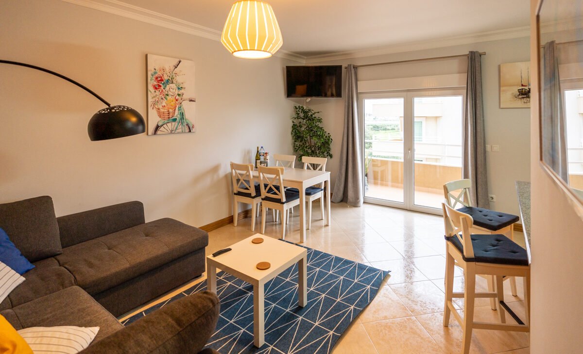 living room of short term apartment in portimao portugal