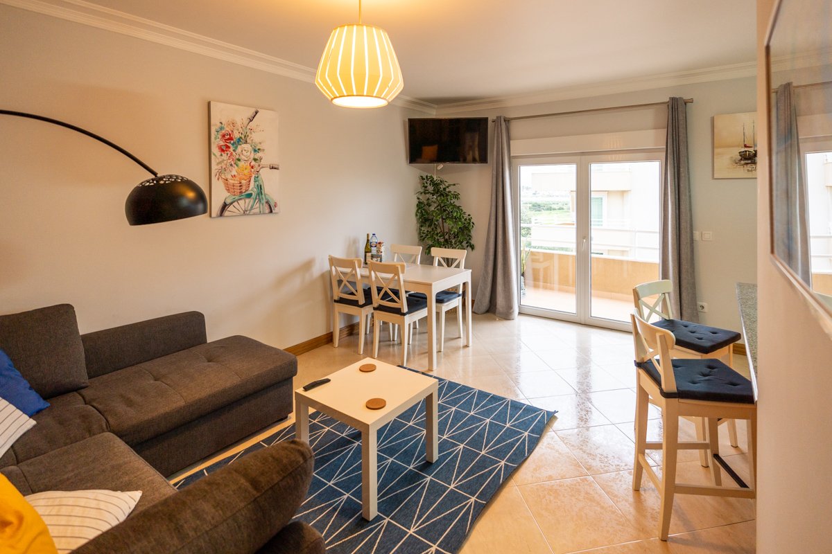 living room of short term apartment in portimao portugal