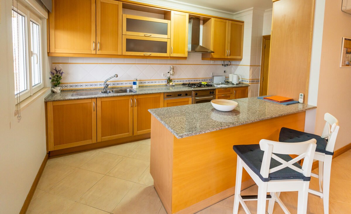 Bright kitchen with chairs