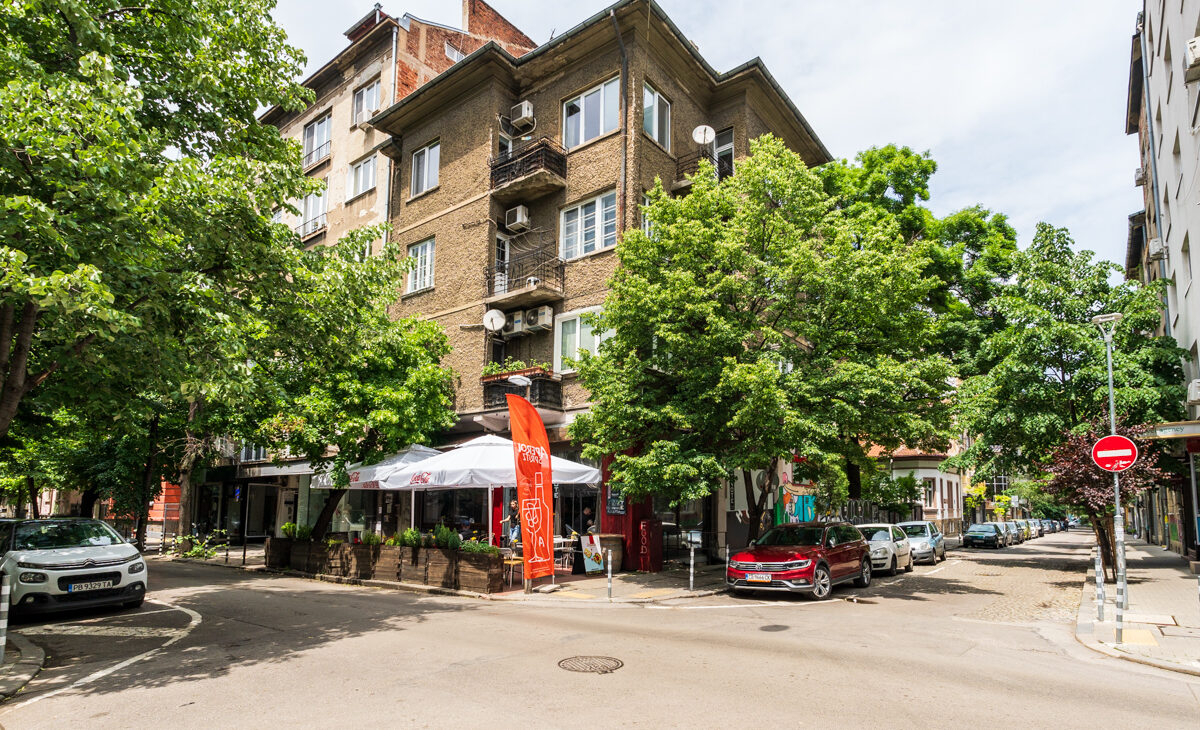 View of the corner of Solunska Street Sofia, Bulgaria